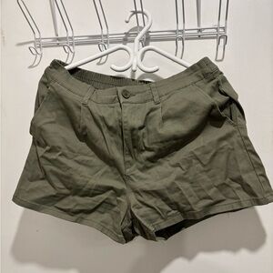 Olive Green Women's Casual Shorts